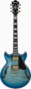 Электрогитара Ibanez AM93QMJBB Artcore Expressionist с полуоткрытым корпусом, цвет Jet BlueBurst