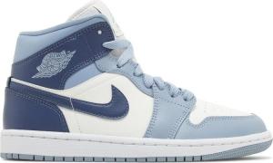 Кроссовки Wmns Air Jordan 1 Mid 'Diffused Blue', синий