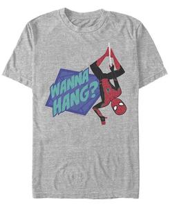 Мужская футболка с коротким рукавом «Человек-паук» Marvel «Хочу повесить» вдали от дома Fifth Sun, серый