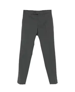 Серые шерстяные брюки прямого кроя Incotex, серый