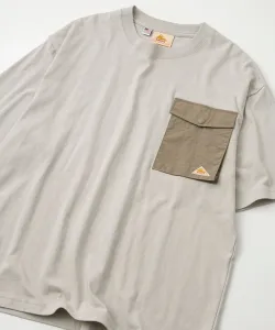 Футболка KELTY (Kelty) с клапанным карманом, изготовленная Coen, цвет Lt.Gray