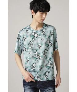 Топ с принтом «Арабеска» и рукавами 5/8 Tornado Mart, цвет Light Blue