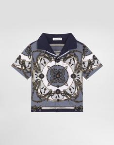 Рубашка из поплина с принтом "карго" DOLCE & GABBANA, мультиколор