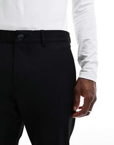 Черные костюмные брюки узкого кроя Selected Homme