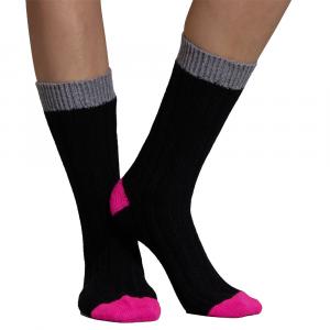 Кашемировые носки Alashan с цветными блоками (женские), Ebony Combo