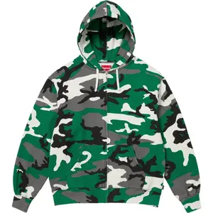 Футболка с капюшоном и молнией unisex Supreme, хаки
