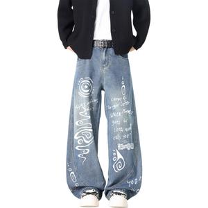 Джинсы Unisex Moderate Scimitar HUANQIU, синий (белый)