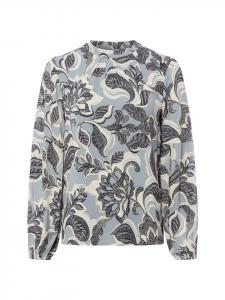 Блузка светло-голубого цвета, разноцветная comma