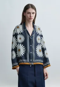 Рубашка-Блузка на пуговицах Sandro, Marine/Ocre