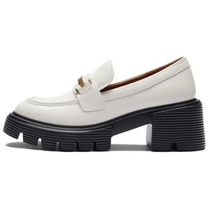 LE SAUNDA Женские лоферы на массивном каблуке - кремово-белый цвет-OWL, цвет Cream White-OWL