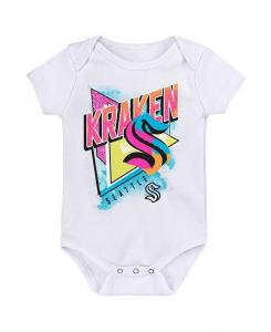 Белый боди Seattle Kraken Full Throttle для новорожденных Outerstuff, белый