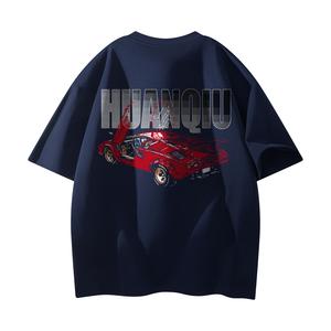Футболка Unisex Crew Neck Moderate Heavyweight HUANQIU, темно-синий