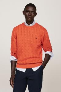 Классический свитер с косами Tommy Hilfiger, оранжевый