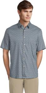 Рубашка Faherty Short Sleeve Movement Monterrey Shirt, цвет Marine Palm Foliage
