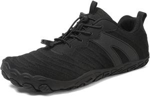 Мужские походные ботинки, дышащие кроссовки для бега по пересеченной местности, для альпинизма на открытом воздухе, легкие нескользящие ботинки для ходьбы, удобная спортивная обувь для горных походов и повседневной носки Qacksv, черный