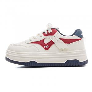 HUANQIU Износостойкие легкие кроссовки для скейтбординга, увеличивающие рост, женские, бежево-красные