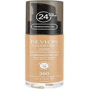 Revlon Colorstay Liquid Foundation Makeup для комбинированной/жирной кожи SPF 15, среднее полное покрытие и матовый финиш, 30 мл 360 Золотая карамель