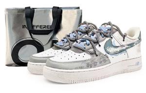 Nike Кроссовки Air Force 1 EIGHT% № 9 с термо- и износостойким покрытием, низкие, для скейтбординга, унисекс, синие