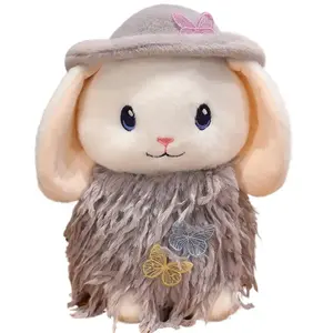 Tranquility and elegance Плюшевая кукла в виде кролика с опущенными ушами, мультяшный белый кролик, высота 30 см