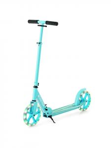 COSTWAY Самокат с двумя светодиодными колесами, подходит для детей от 10 лет и старше, светло-зеленого цвета