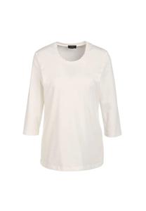 Короткий размер: короткий размер - декорированная рубашка с круглым вырезом из хлопка Пима Goldner, белый