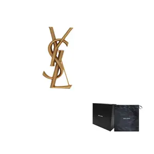 Текстурированная буква с логотипом брошь SAINT LAURENT