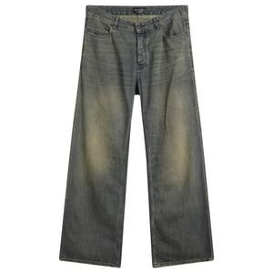 Джинсы свободного кроя темного цвета Balenciaga, темно-синий/зеленый/желтый