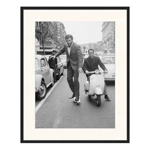 Картина Any Image Clint Eastwood Takes a Skateboard, 42x52x2,6 см цвет schwarz/weiß