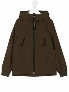 Толстовка с капюшоном C.P. Company Kids, зеленый