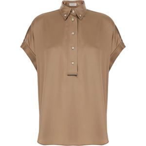 Женская рубашка Brunello Cucinelli, коричневый