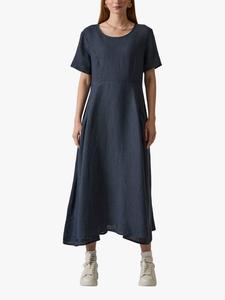 Платье из чистого льна с карманами James Lakeland, Navy