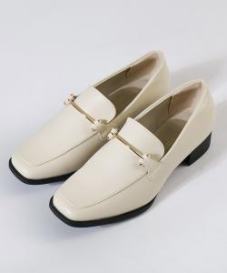 Лоферы с квадратным носком и каблуком 3 см, идеально подходят для офиса, официальных мероприятий и повседневной носки. 3067 Liberty Doll, цвет Ivory