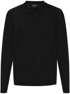 Giorgio Armani рубашка поло тонкой вязки, черный