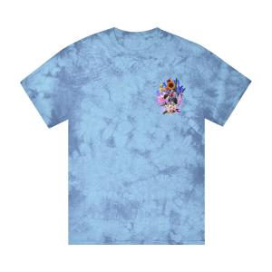 Футболка Anti Social Social Club Bouquet For The Old Days Tie Dye, синяя