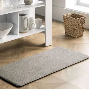 Ковер Casual Braided Anti Fatigue Kitchen Or Laundry Room Comfort Mat nuLOOM, 46x76 см, светло-серый