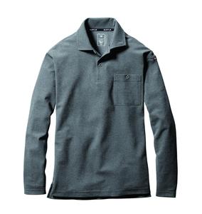 Футболка-поло с длинным рукавом Burtle 665 (унисекс), эластичный дезодорант, цвет 52 Bark (меланж), 3 л