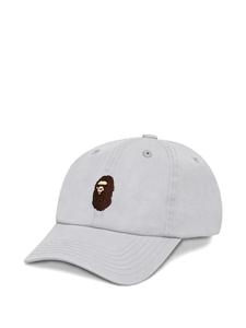 Бейсболка с вышитым лицом BATHING APE A Bathing Ape, серый