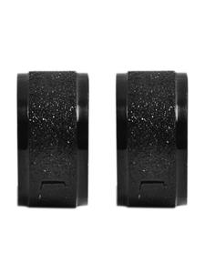 Adeliás Женские серьги - серьги-кольца на шарнирах из нержавеющей стали черного цвета