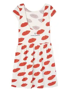 Платье с принтом фламинго The Animals Observatory, белый