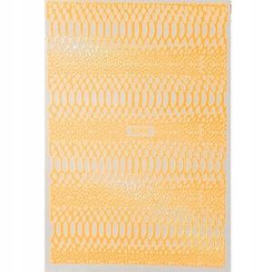 Тонкие самоклеящиеся наклейки для ногтей Snake Skin Orange № B066, AllePaznokcie