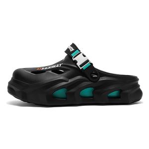 DEERWAY Сабо мужские, черные, изумрудно-зеленые