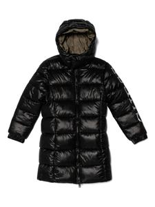 Guess Kids детский логотип стеганое пальто, черный