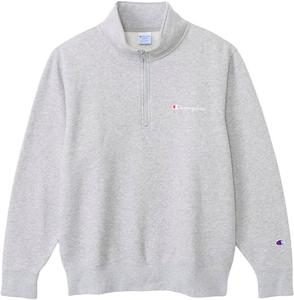 Мужская толстовка Champion C8-Y014Z с длинным рукавом, начесом, из хлопка, с логотипом США и застежкой-молнией до середины груди, серый