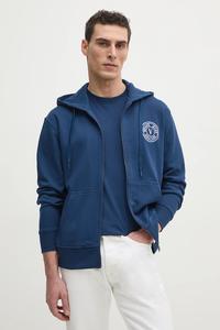 Хлопковая толстовка Versace Jeans Couture, темно-синий