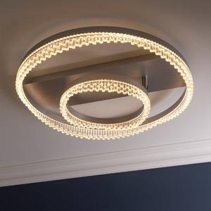 Светодиодный потолочный светильник Brilliant Aurora, алюминий / акриловое стекло - 2 пламени - серебро