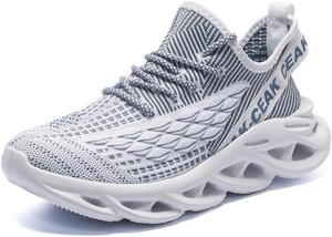 Большие мужские кроссовки для ходьбы с рисунком рыбьей чешуи, легкие Qacksv, белый