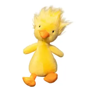Креативная плюшевая игрушка утка с дизайном пушистых перьев для кукол-компаньонов плюшевая кукла высота 26см Mr. Toy