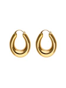 Faina Женские серьги-кольца золотого цвета