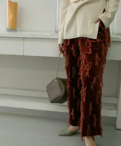 Удобные брюки с бархатной бахромой Kbf, цвет Brown