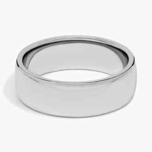 Обручальное кольцо с низким куполом Comfort Fit из платины (7 мм) Blue Nile